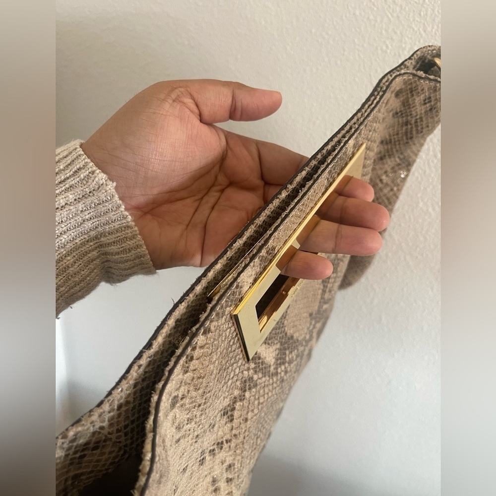Michael Kors Large Snakeskin Berkeley Clutch - image 7